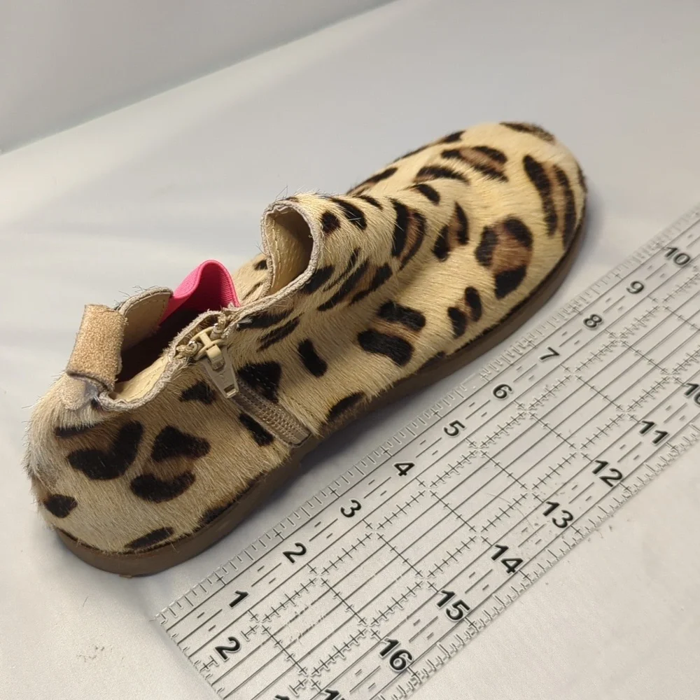 Mini Boden Calf Hair Cheetah Print Booties Size 38